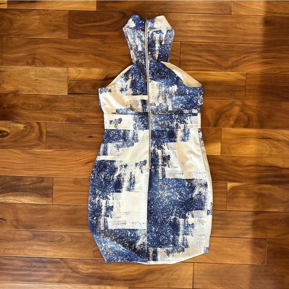Cooper St Rise Up High-Neck Blue & White Dress size 12 - Picture 9 of 10